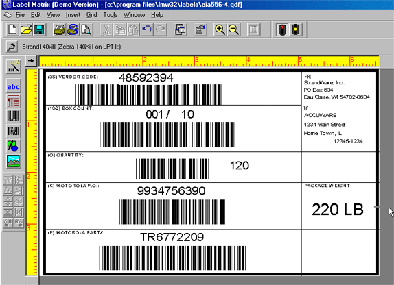 label matrix