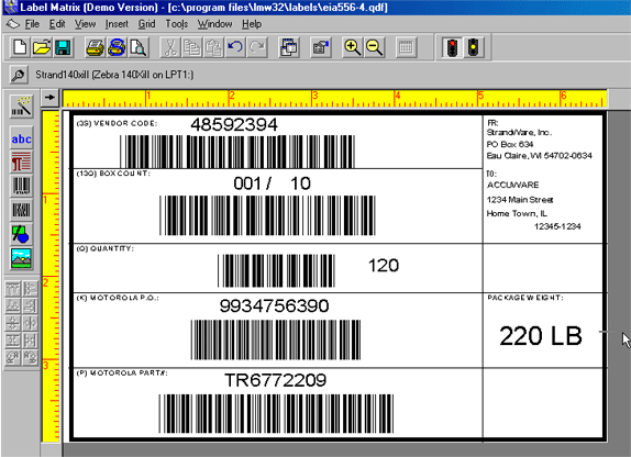 label matrix条码软件